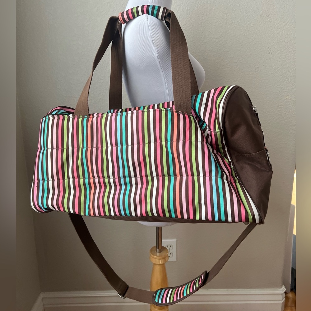 PB Teen Sleepover Collection Stripes Duffel Bag